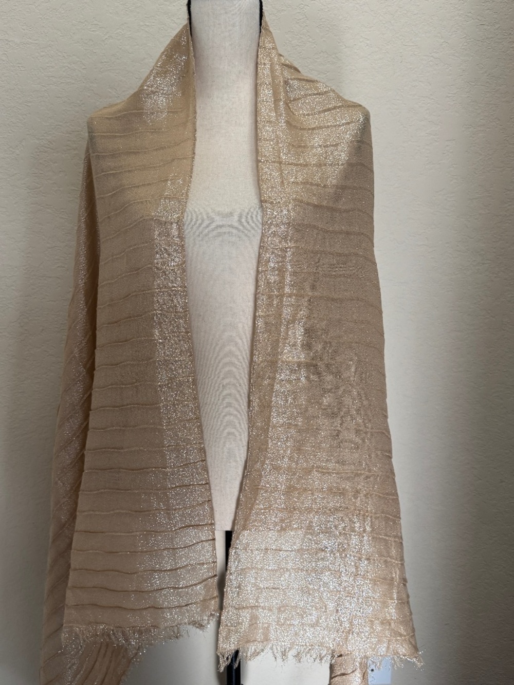 Jessica McClintock Metallic Gold Scarf